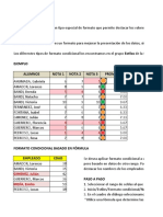 Ejercicios formatos condicionalas