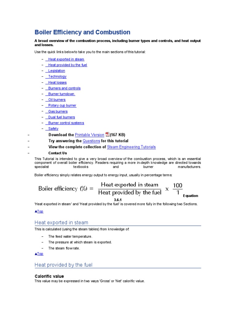 Enhancing Boiler Combustion Efficiency | PDF | Combustion | Boiler