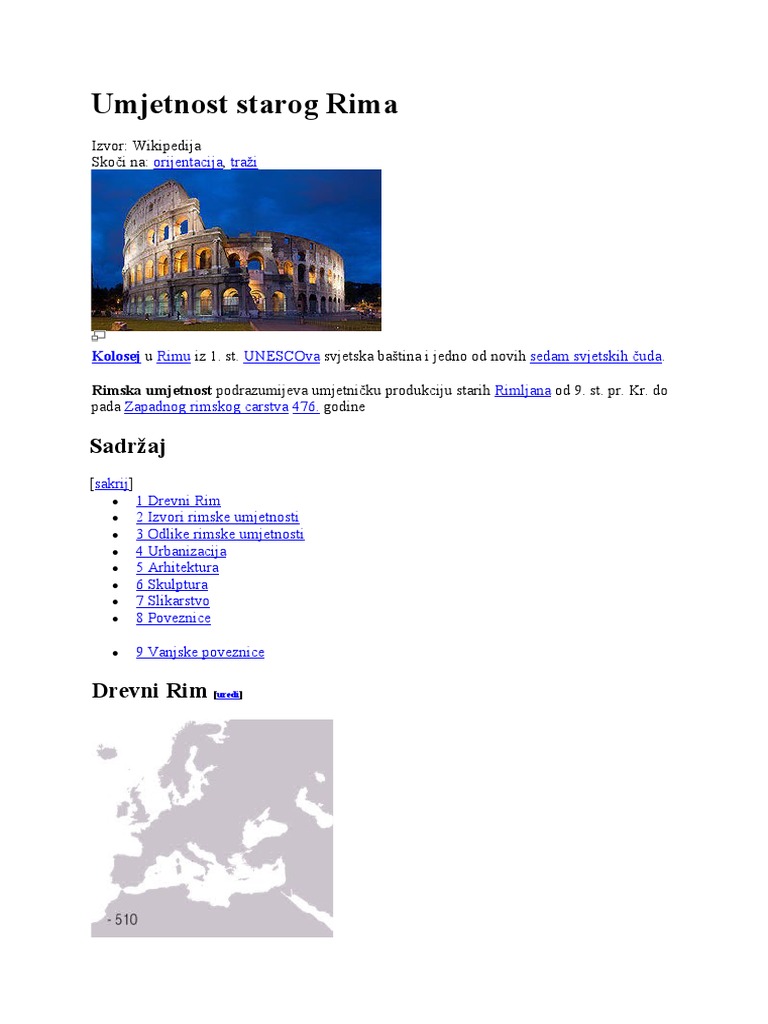 Umjetnost Starog Rima | PDF