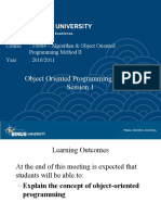 Object Oriented Programming Concept Session 1