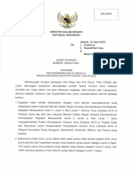 Salinan Se Mendagri TTG Pelaksanaan Halal Bihalal Pada Perayaan Idul Fitri 1443 H - 2022