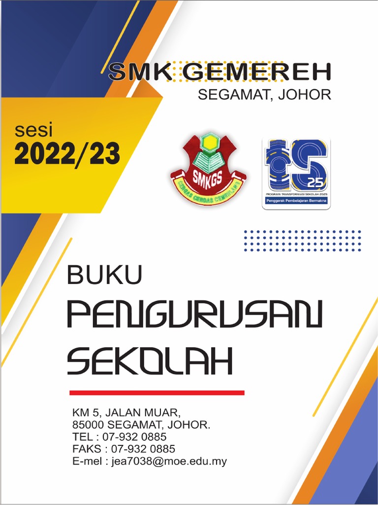 2022 - BUKU PENGURUSAN SMK GEMEREH - 29mac | PDF