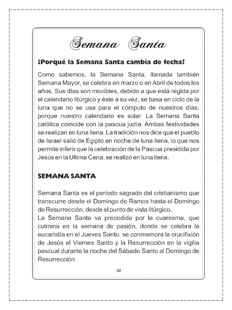 Semana Santa: Significado y Celebración | PDF | Pascua de Resurrección ...