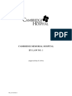 TK RS 2018 Cambridge Memorial Hospital By-Laws (Canada)