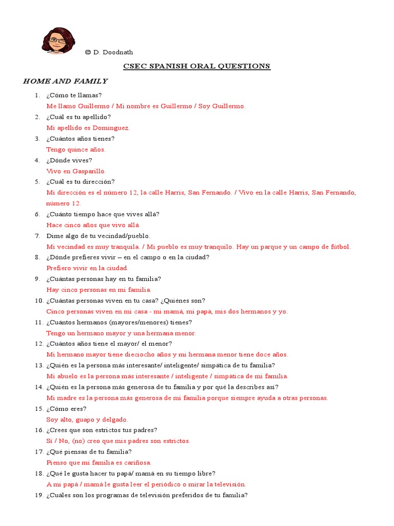 Spanish Model Questions | PDF | Navidad y temporada navideña | Navidad