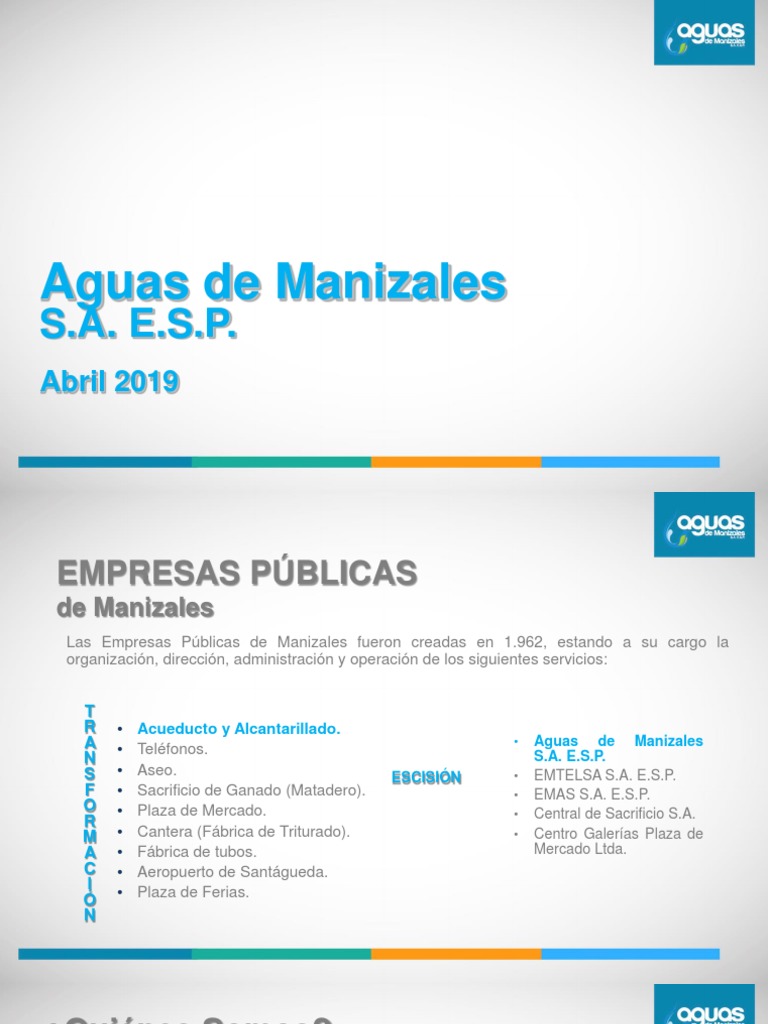 Gestión Integral del Agua en Manizales | PDF | Tratamiento de aguas ...