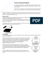 Electric Current and Its Effects - Note