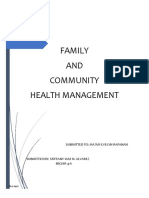 Family AND Community Health Management: Submitted To: Ma'Am Evelyn Rafanan