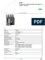Lembar Data Produk: Circuit Breaker Compact NS1600N - Micrologic 2.0 - 1600 A - 3 Poles 3t