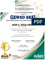 Gawad Aral Certificate