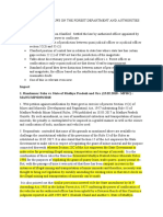 Impact of Forest Laws On The Forest Department and Authorities