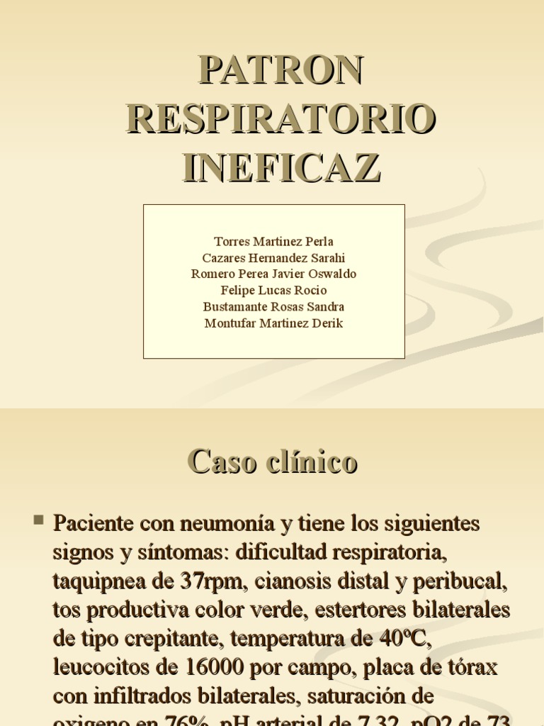 Patron Respiratorio Ineficaz