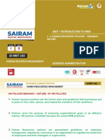 1.4 H R Policies - Meaning Nature Unit - I