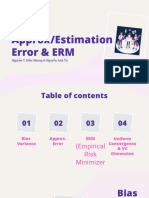 Approx/Estimation Error & ERM