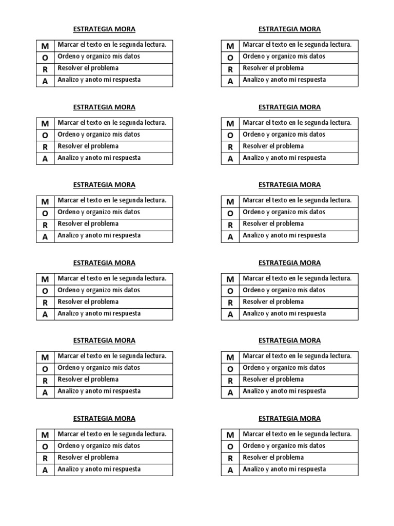 Estrategia Mora | PDF