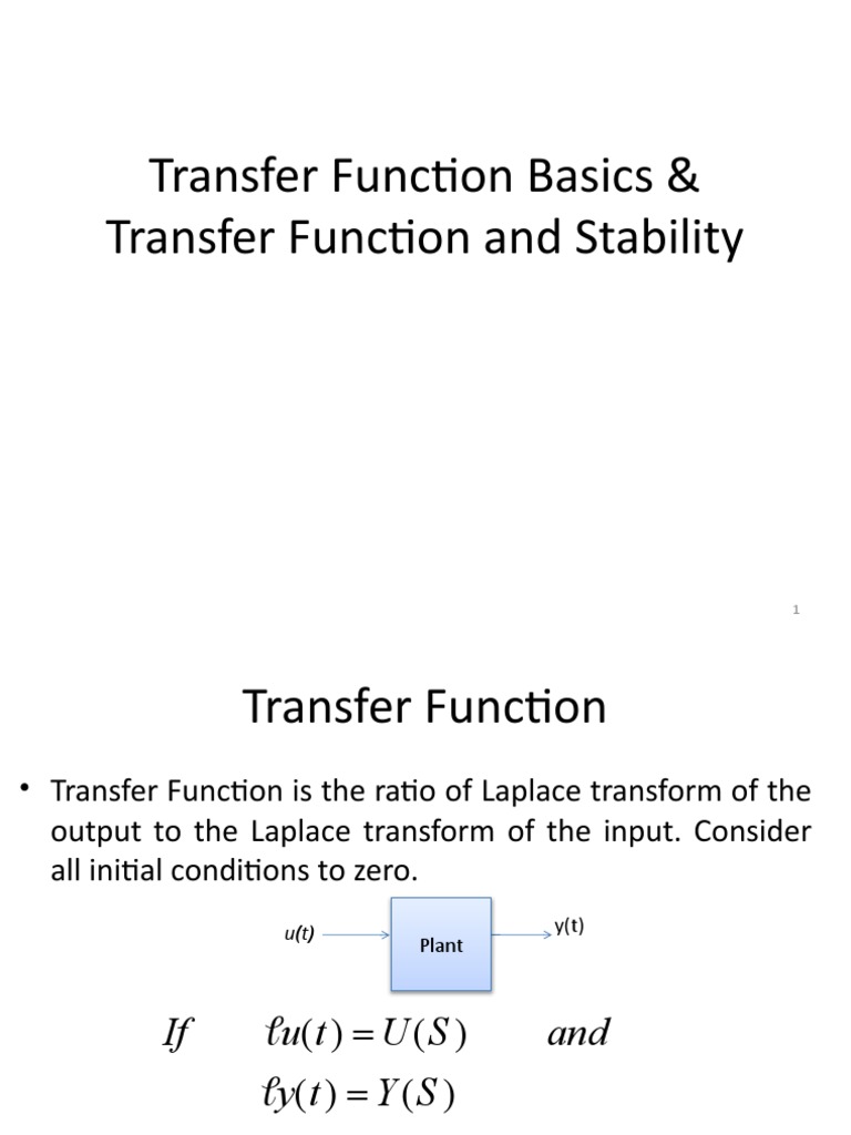 Transfer Function Basics & Transfer Function and Stability | PDF | Zero ...