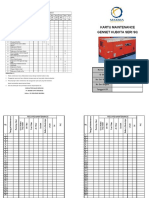 Kartu Maintenance Genset Kubota SQ