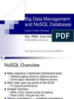 Big Data Management and Nosql Databases: Doc. Rndr. Irena Holubova, PH.D