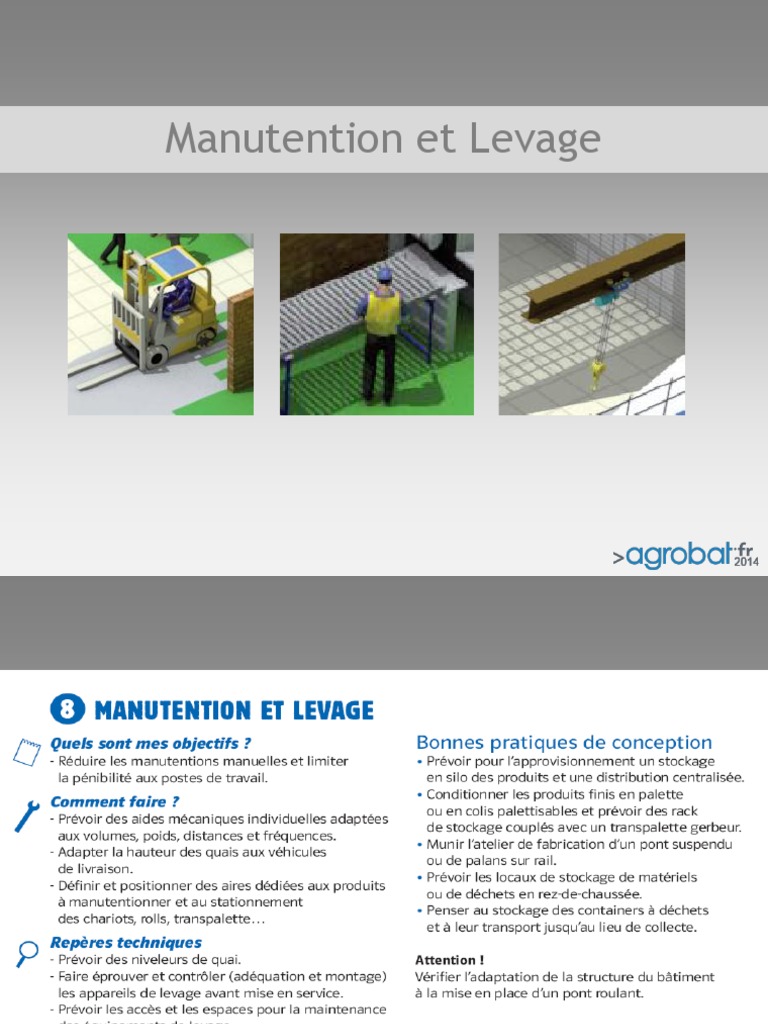 Manutention Et Levage, PDF, Risque