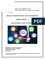 Human Resource Management: Assignment - 1 Questions and Answers