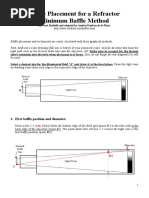 Baffle Placement For A Refractor