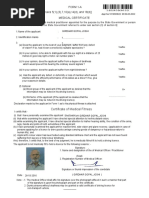 Form 1-A (See Rules 5 (1), (3), 7,10 (A), 14 (D), and 18 (D) ) : Certificate of Medical Fitness