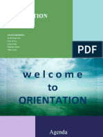 Orientation Plan: Group Members