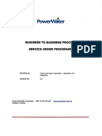 B2B PROCESS FOR POWER AND WATER CORPORATION SERVICE ORDERS