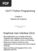 CS177 Python Programming: Objects and Graphics