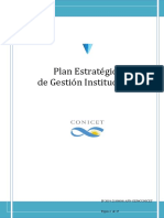 Plan Estratégico de Gestión Institucional CONICET