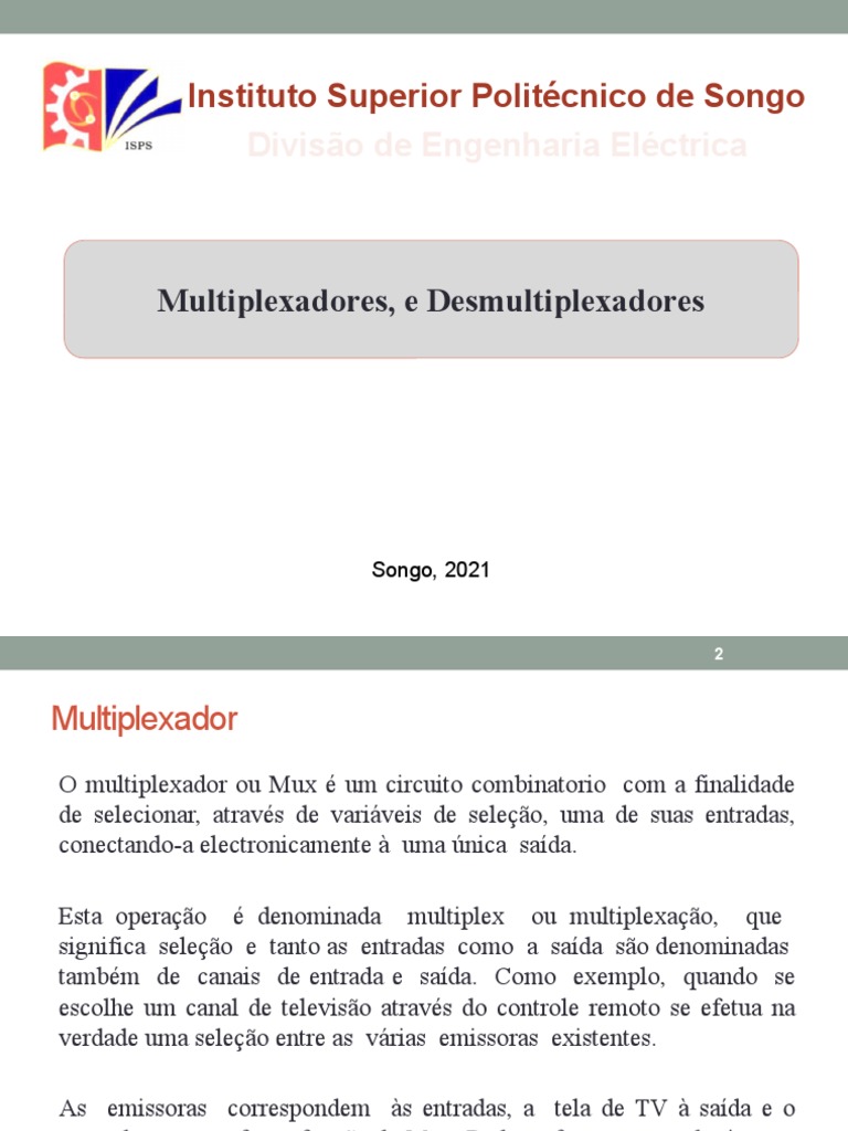 Mux e Demux | PDF | Computadores | Tecnologia e Engenharia
