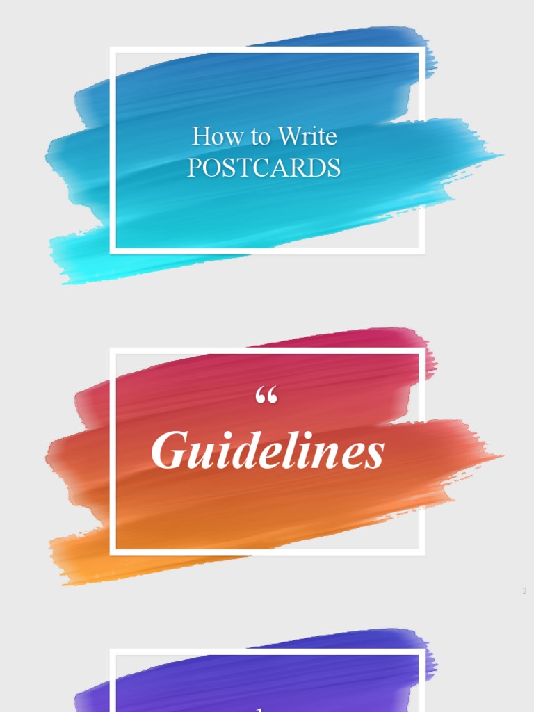 Write Postcards Form 2 | PDF