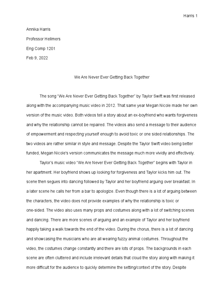 We Are Never Ever Getting Back Together PDF