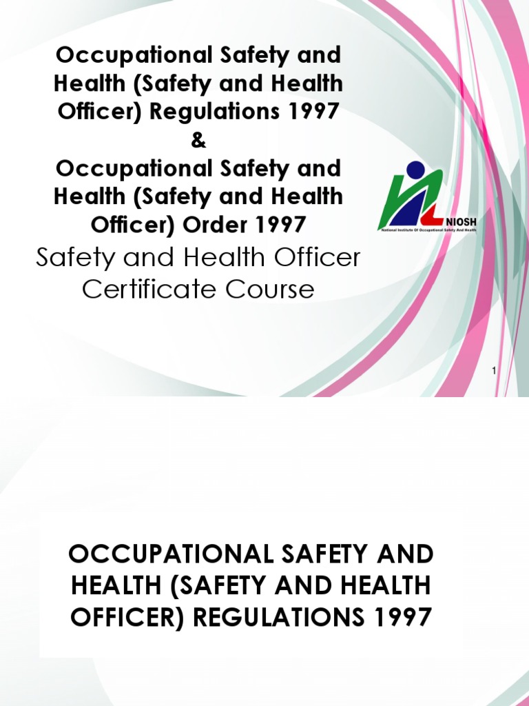 06SHO Regulation 1997 PDF Occupational Safety And Health Safety
