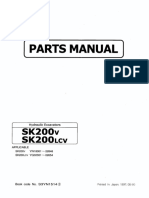 Kobelco Sk200v Sk200lcv Excavator Parts Manual