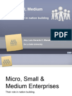 Micro, Small, Medium Enterprises:: An Important Key in Nation Building