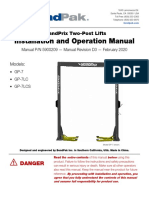 GP 7 Series Two Post Lift Manual 5900209 BendPak