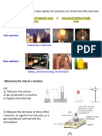 Rates of chemical reactions