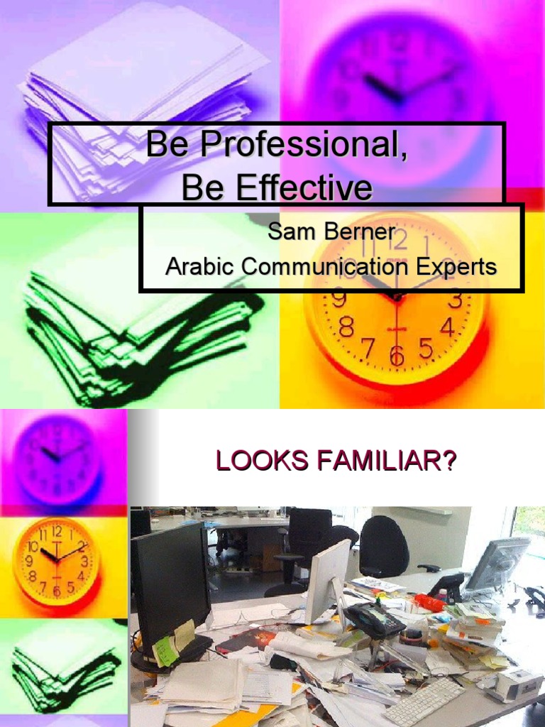 Be Professional, Be Effective | PDF | Human Resource Management ...