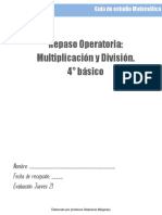 Guia Operatoria Multiplicación y Division