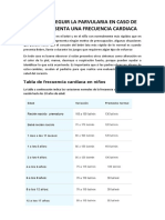 Que Debe Seguir La Parvularia en Caso de Que Se Presenta Una Frecuencia Cardiaca 1.