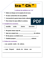 Ficha de La Letra CH para Primero de Primaria