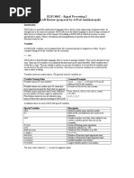 ELEC4042 - Signal Processing 2 MATLAB Review (Prepared by A/Prof Ambikairajah)