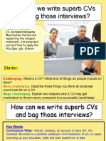 How Can We Write Superb Cvs and Bag Those Interviews?