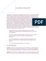 Acta Constitutiva 1847 México