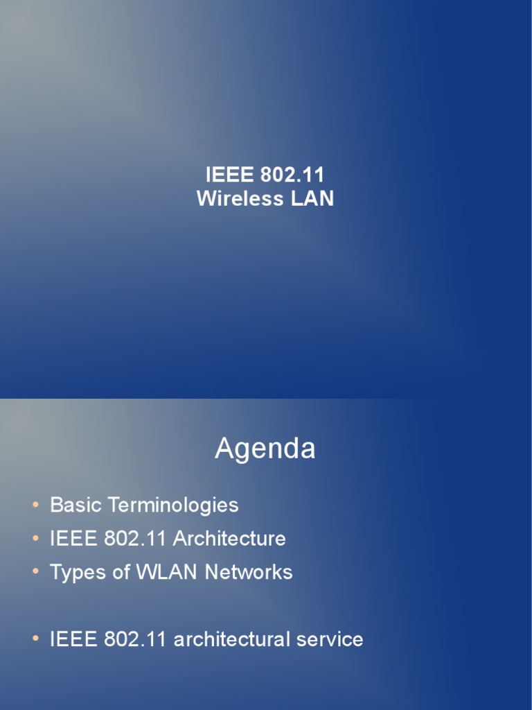 IEEE 802.11 Wireless LAN Overview | PDF | Wireless Lan | Ieee 802.11