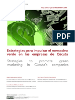 Estrategias para Impulsar El Mercadeo Verde en Las Empresas de Cúcuta