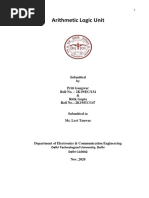 Arithmetic Logic Unit: Submitted by Priti Gangwar Roll No. - 2K19/EC/134 & Ritik Gupta Roll No. - 2K19/EC/147