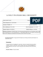 Lovely Professional University: Learning Outcomes: To Give Practical Exposure of Doing Insurance Planning For An