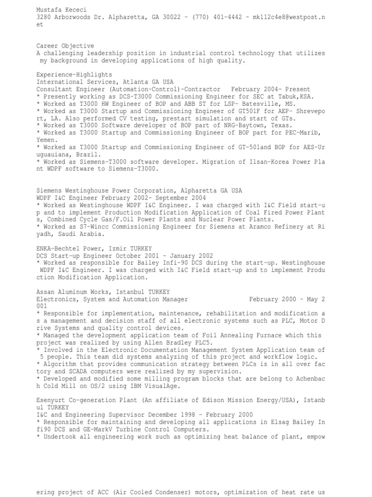 I&C Engineer or Automation Engineer | PDF | Programmable Logic ...